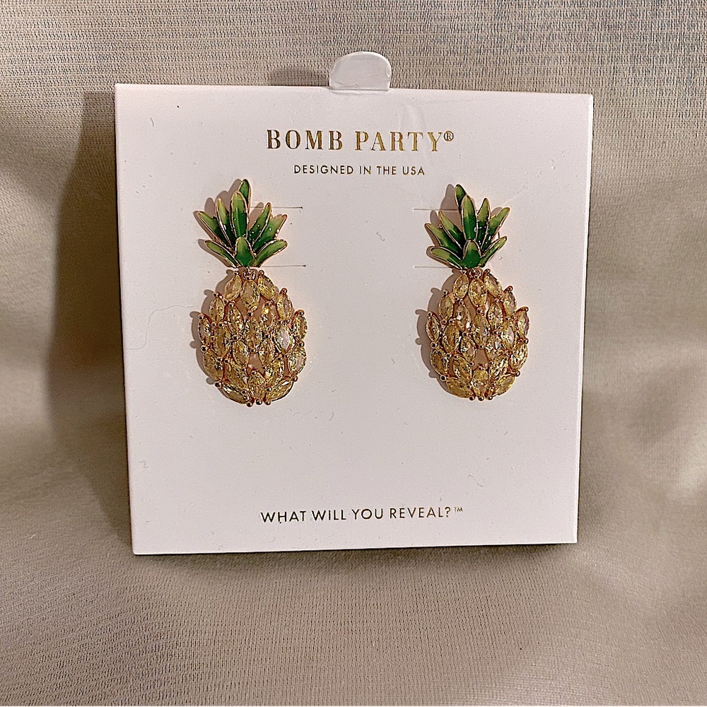 Bomb Party, Market Fresh Pineapple Earrings RBP6407